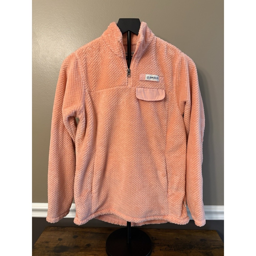Women's Magellan Outdoors Peach Fleece Quarter-Zip Sweatshirt Size X-Small